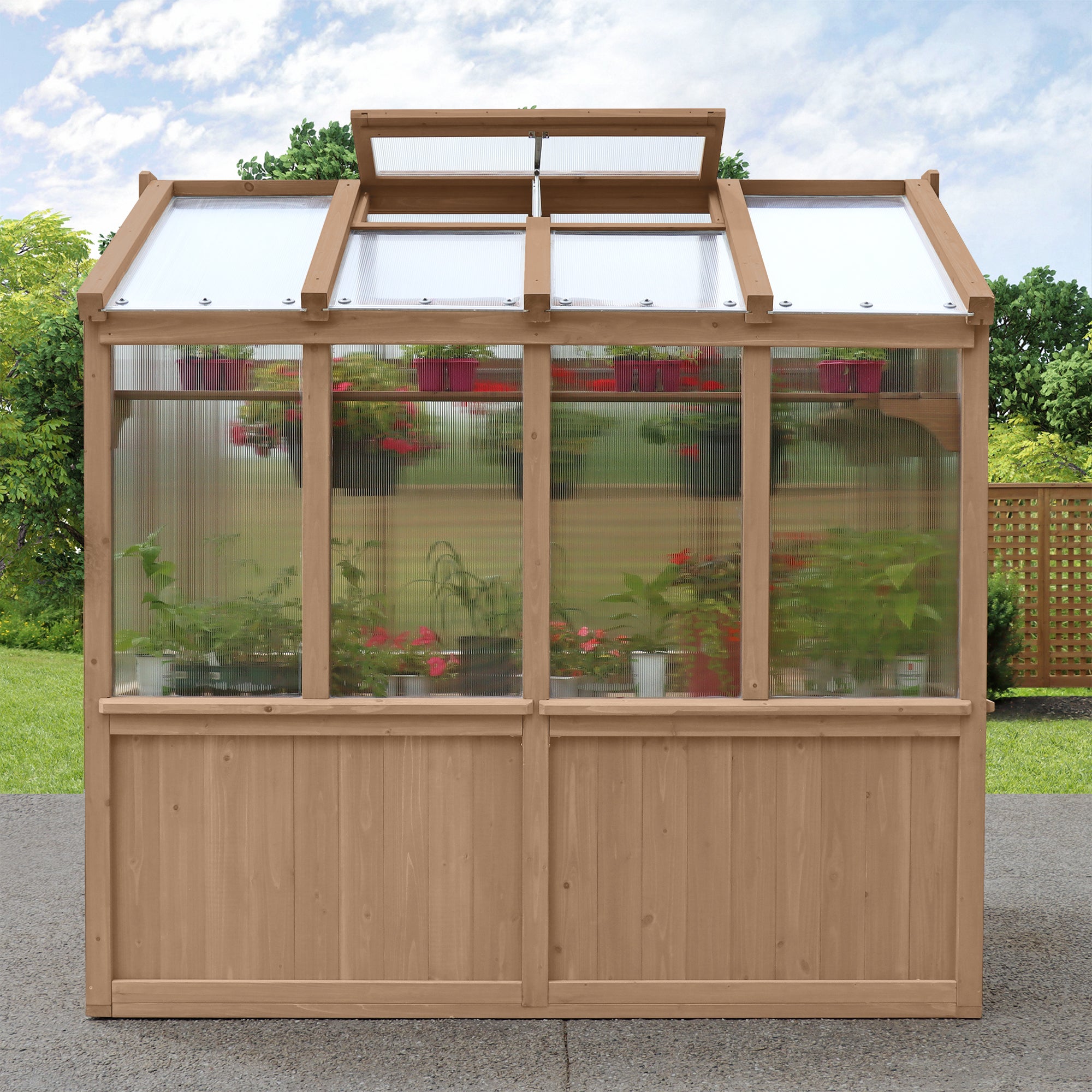 6.7' x 7.8' Greenhouse Set with Workstation (Assembly Included)